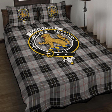 MacPherson Dress Tartan Quilt Bed Set with Family Crest