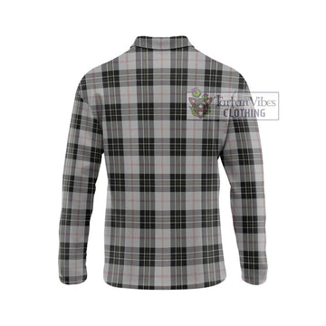 MacPherson Dress Tartan Long Sleeve Polo Shirt with Family Crest DNA In Me Style