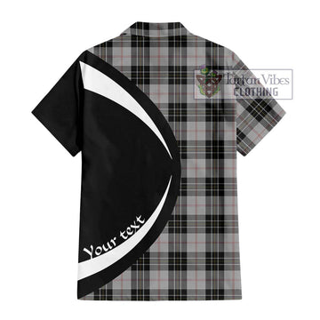 MacPherson Dress Tartan Short Sleeve Button Up with Family Crest Circle Style