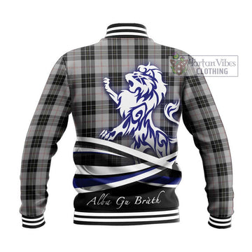 MacPherson Dress Tartan Baseball Jacket with Alba Gu Brath Regal Lion Emblem