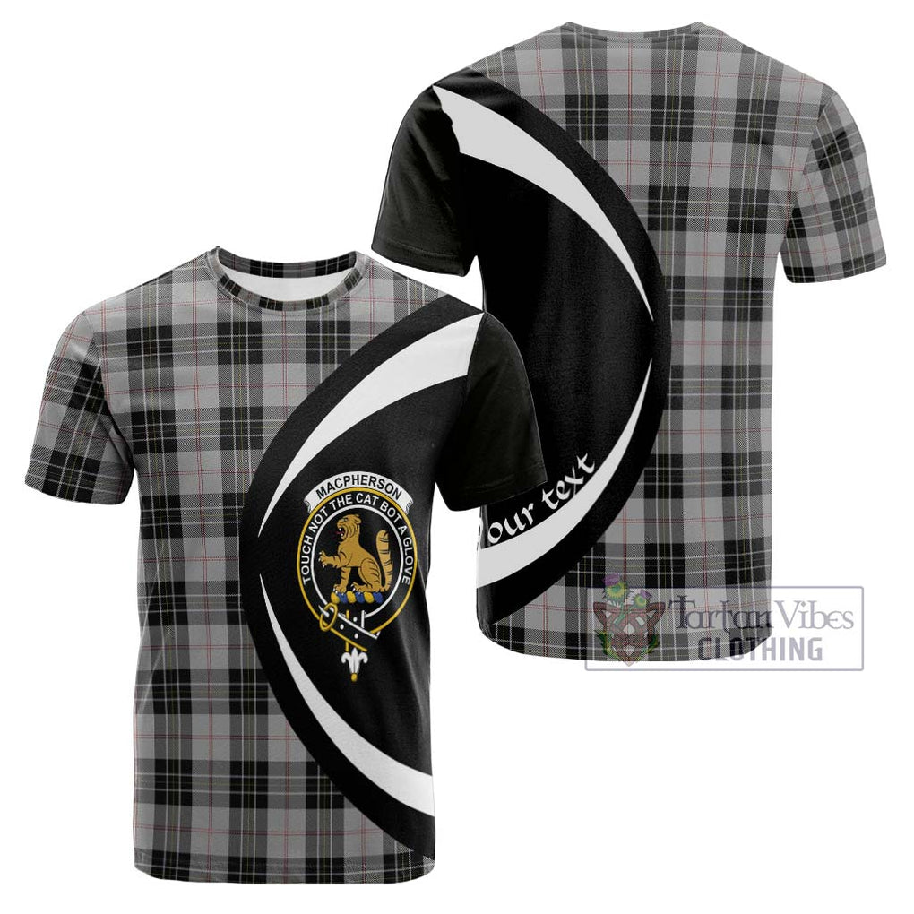 Tartan Vibes Clothing MacPherson Dress Tartan Cotton T-shirt with Family Crest Circle Style