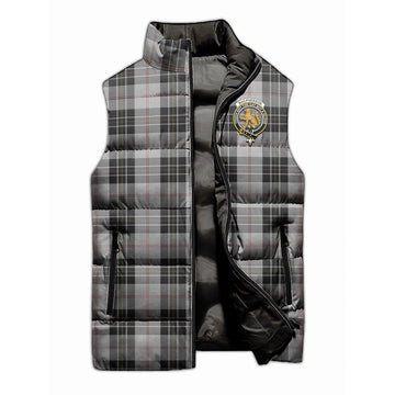 MacPherson Dress Tartan Sleeveless Puffer Jacket with Family Crest