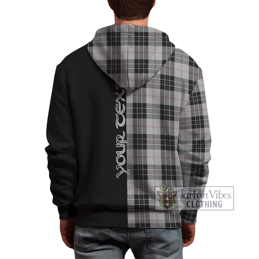 MacPherson Dress Tartan Hoodie with Family Crest and Half Of Me Style - Tartanvibesclothing Shop