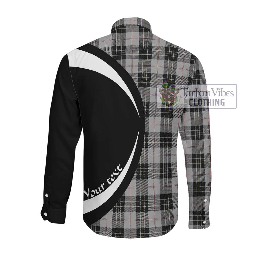 MacPherson Dress Tartan Long Sleeve Button Up with Family Crest Circle Style Men's Shirt - Tartan Vibes Clothing