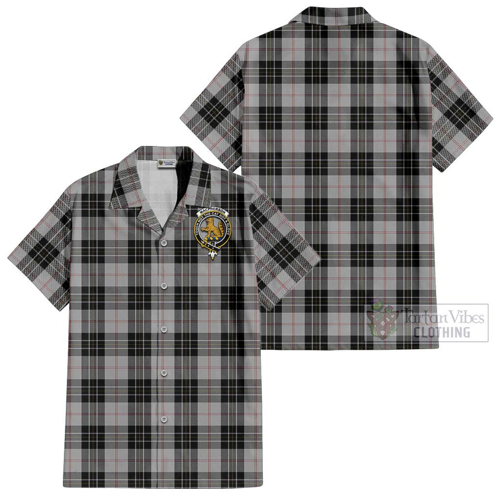 MacPherson Dress Tartan Cotton Hawaiian Shirt with Family Crest Kid - Tartan Vibes Clothing