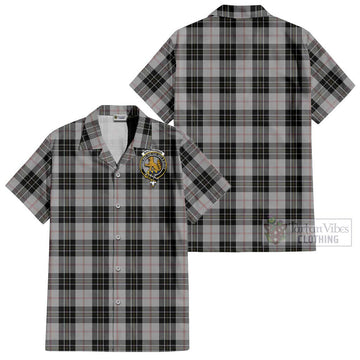 MacPherson Dress Tartan Cotton Hawaiian Shirt with Family Crest