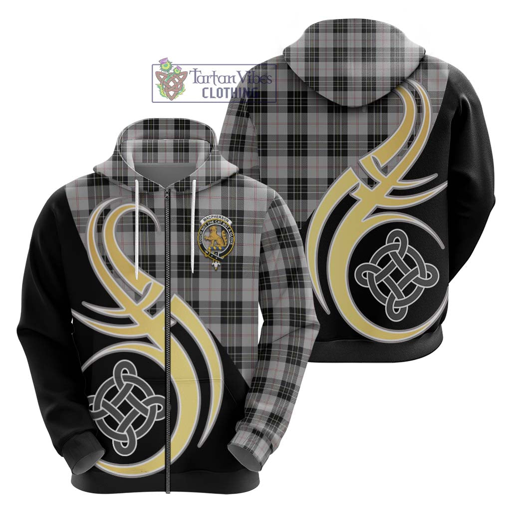 MacPherson Dress Tartan Hoodie with Family Crest and Celtic Symbol Style - Tartan Vibes Clothing