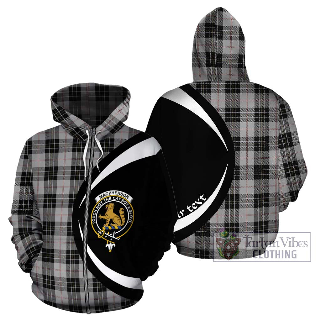 MacPherson Dress Tartan Hoodie with Family Crest Circle Style - Tartan Vibes Clothing