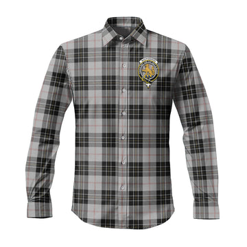 MacPherson Dress Tartan Long Sleeve Button Up Shirt with Family Crest