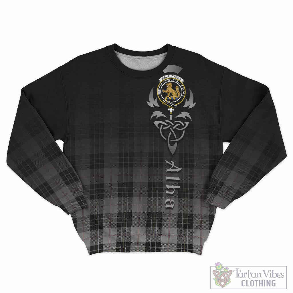 Tartan Vibes Clothing MacPherson Dress Tartan Sweatshirt Featuring Alba Gu Brath Family Crest Celtic Inspired