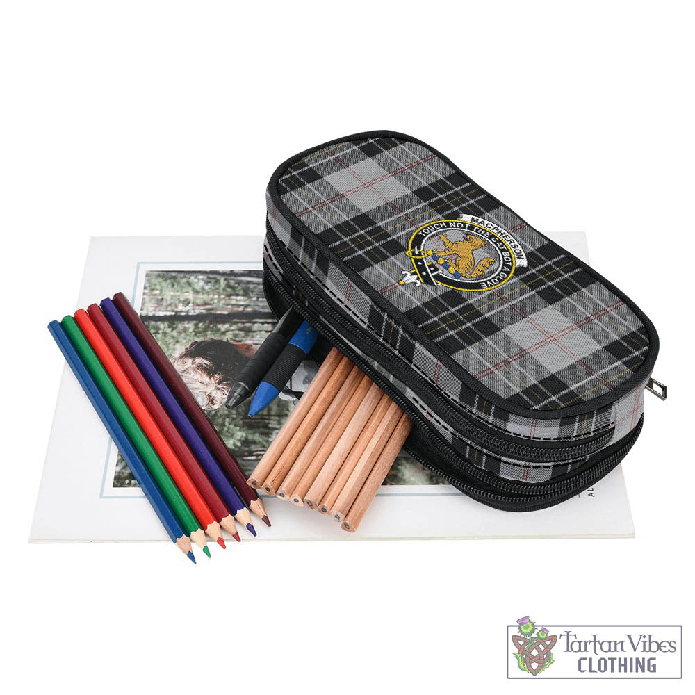 Tartan Vibes Clothing MacPherson Dress Tartan Pen and Pencil Case with Family Crest