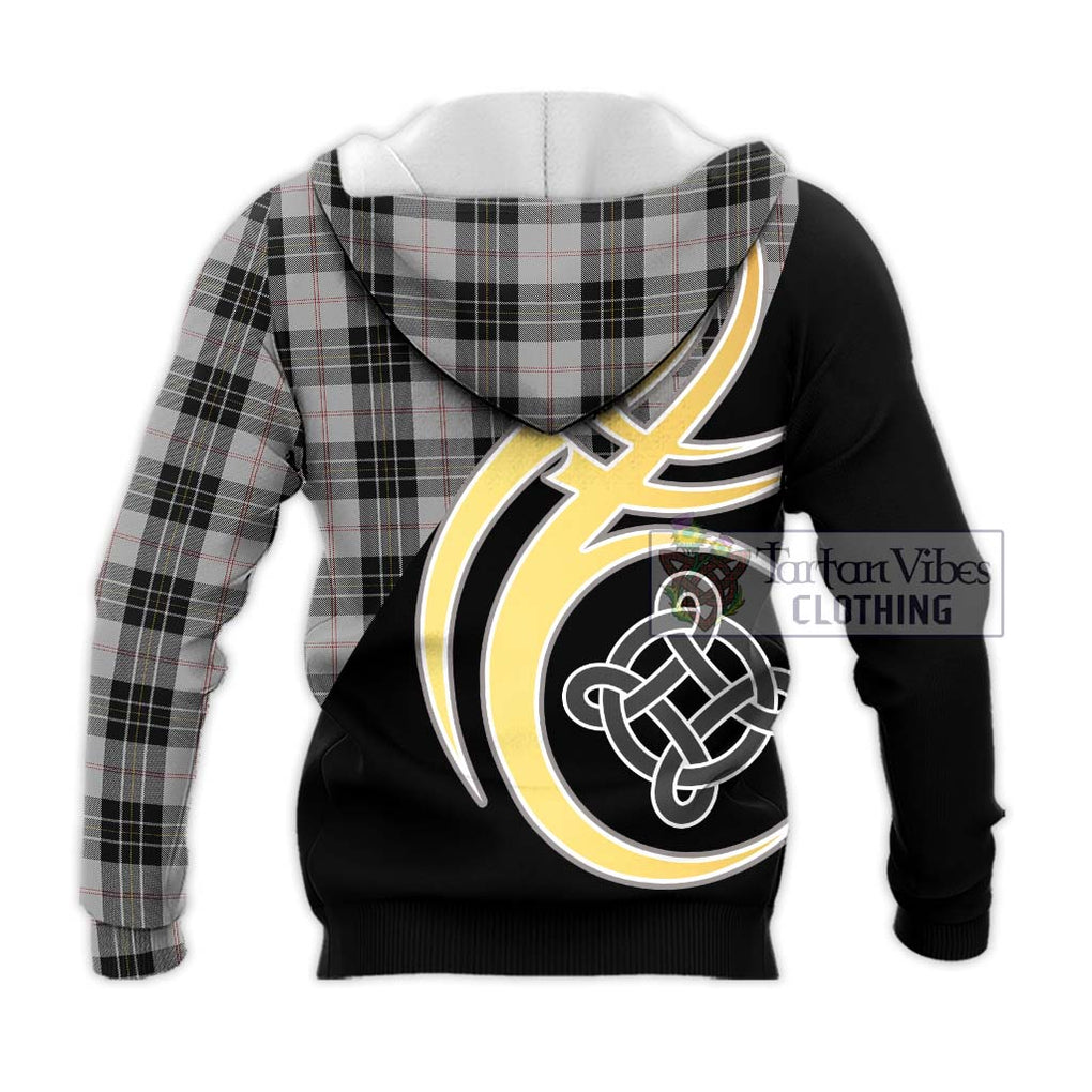 MacPherson Dress Tartan Knitted Hoodie with Family Crest and Celtic Symbol Style - Tartan Vibes Clothing