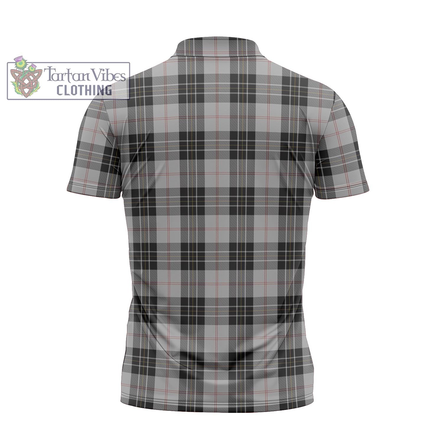 Tartan Vibes Clothing MacPherson Dress Tartan Zipper Polo Shirt with Family Crest