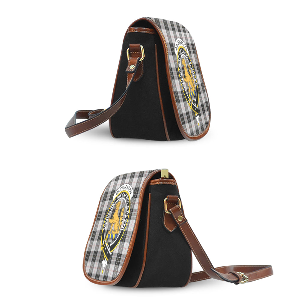 MacPherson Dress Tartan Saddle Bag with Family Crest - Tartan Vibes Clothing