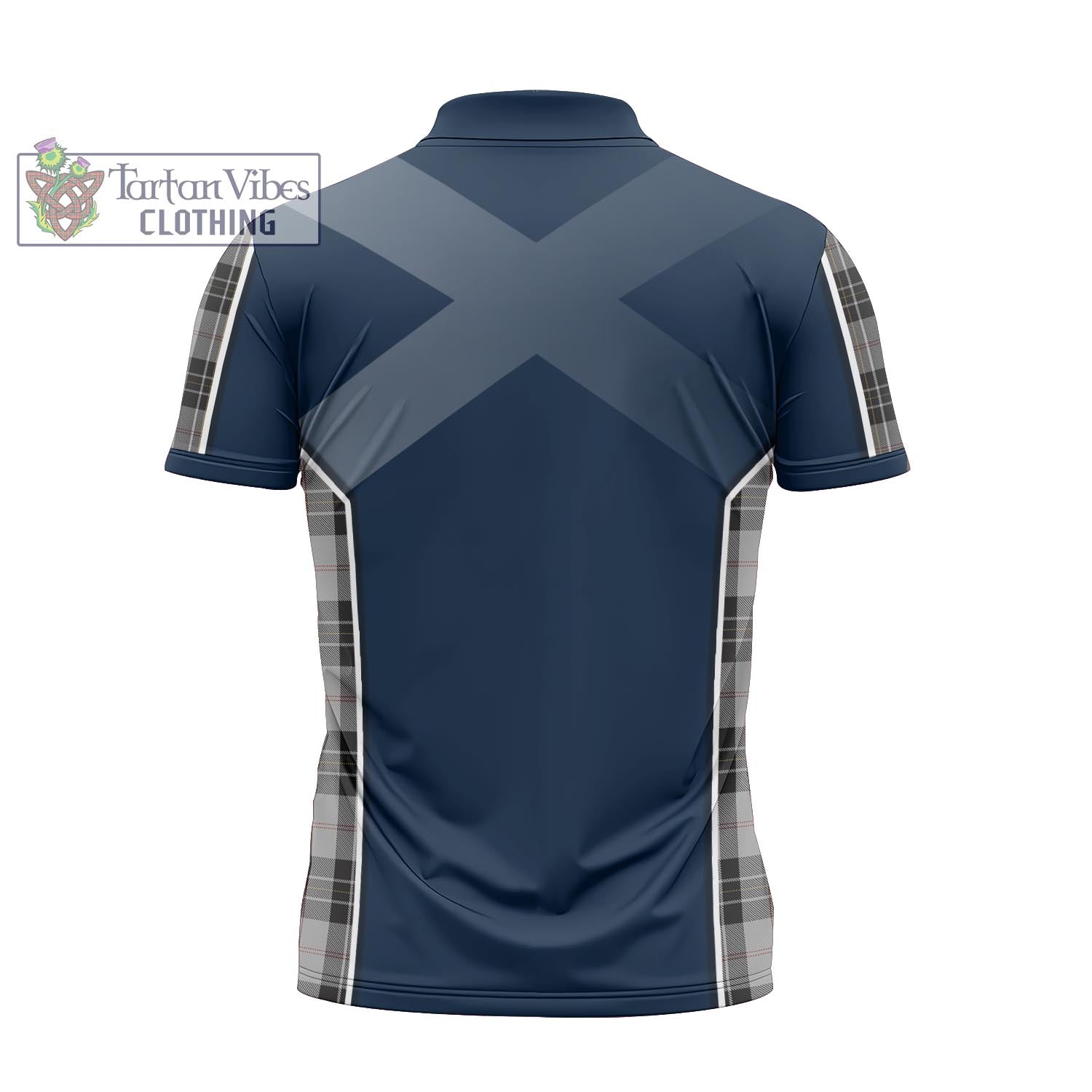 Tartan Vibes Clothing MacPherson Dress Tartan Zipper Polo Shirt with Family Crest and Scottish Thistle Vibes Sport Style