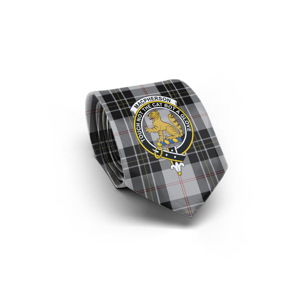 MacPherson Dress Tartan Classic Necktie with Family Crest - Tartan Vibes Clothing