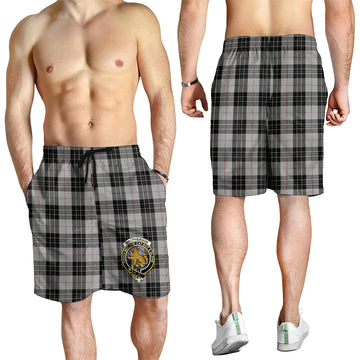 MacPherson Dress Tartan Mens Shorts with Family Crest