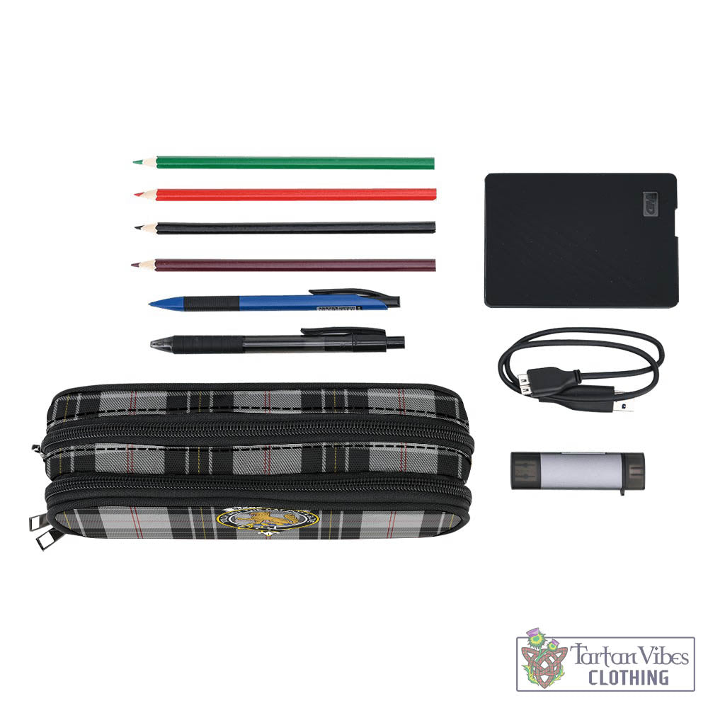 Tartan Vibes Clothing MacPherson Dress Tartan Pen and Pencil Case with Family Crest