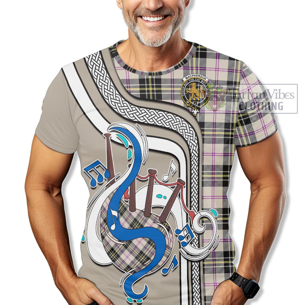 MacPherson Dress Ancient Tartan T-Shirt with Epic Bagpipe Style Kid's Shirt - Tartanvibesclothing Shop