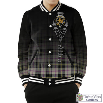 MacPherson Dress Ancient Tartan Baseball Jacket Featuring Alba Gu Brath Family Crest Celtic Inspired