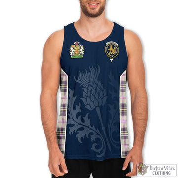 MacPherson Dress Ancient Tartan Men's Tanks Top with Family Crest and Scottish Thistle Vibes Sport Style