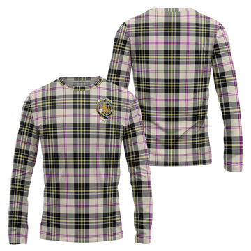 MacPherson Dress Ancient Tartan Long Sleeve T-Shirt with Family Crest