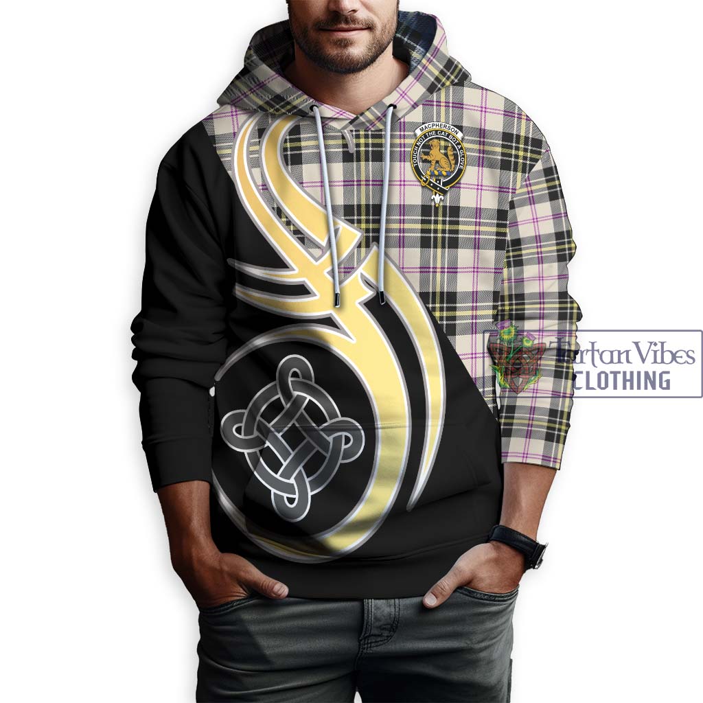 MacPherson Dress Ancient Tartan Hoodie with Family Crest and Celtic Symbol Style Zip Hoodie - Tartan Vibes Clothing