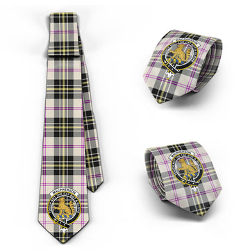 MacPherson Dress Ancient Tartan Classic Necktie with Family Crest