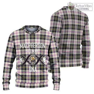 MacPherson Dress Ancient Tartan Knitted Sweater with Family Crest DNA In Me Style