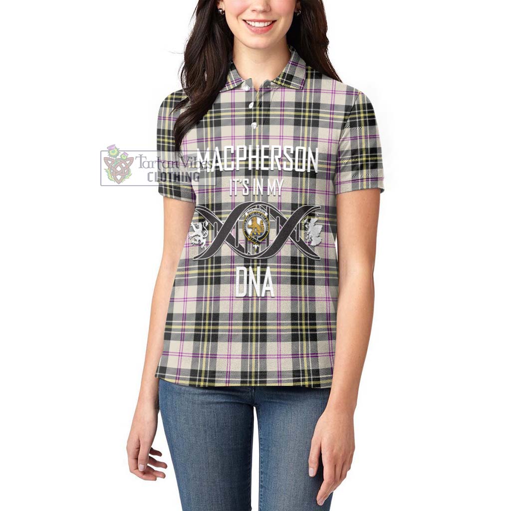 Tartan Vibes Clothing MacPherson Dress Ancient Tartan Women's Polo Shirt with Family Crest DNA In Me Style