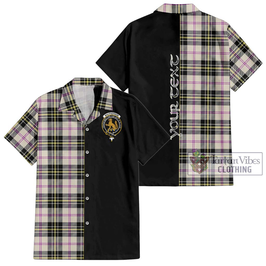 MacPherson Dress Ancient Tartan Short Sleeve Button Shirt with Family Crest and Half Of Me Style Kid - Tartanvibesclothing Shop