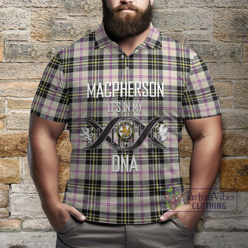 MacPherson Dress Ancient Tartan Polo Shirt with Family Crest DNA In Me Style