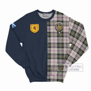 MacPherson Dress Ancient Tartan Sweatshirt with Scottish Lion Royal Arm Half Style