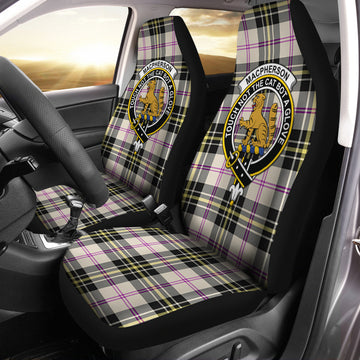 MacPherson Dress Ancient Tartan Car Seat Cover with Family Crest