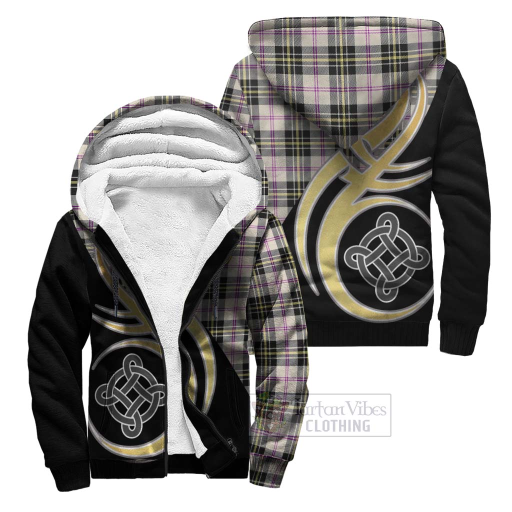 MacPherson Dress Ancient Tartan Sherpa Hoodie with Family Crest and Celtic Symbol Style Unisex S - Tartan Vibes Clothing