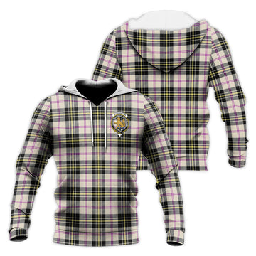 MacPherson Dress Ancient Tartan Knitted Hoodie with Family Crest