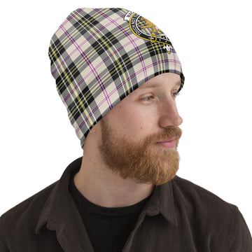 MacPherson Dress Ancient Tartan Beanies Hat with Family Crest