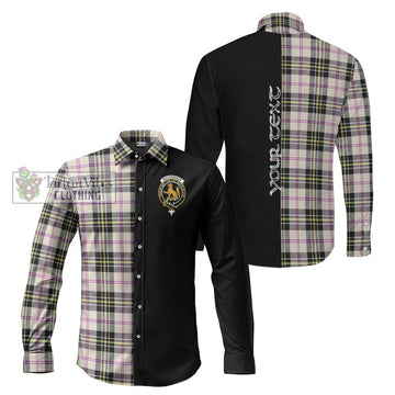 MacPherson Dress Ancient Tartan Long Sleeve Button Shirt with Family Crest and Half Of Me Style