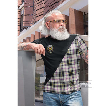 MacPherson Dress Ancient Tartan Cotton T-shirt with Family Crest and Military Logo Style