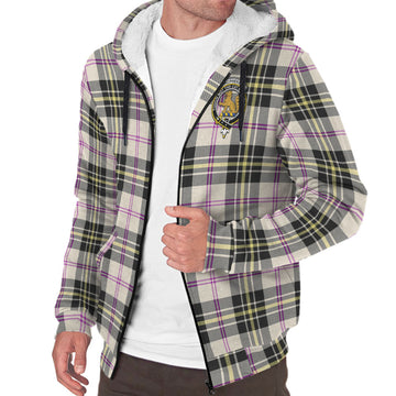 MacPherson Dress Ancient Tartan Sherpa Hoodie with Family Crest