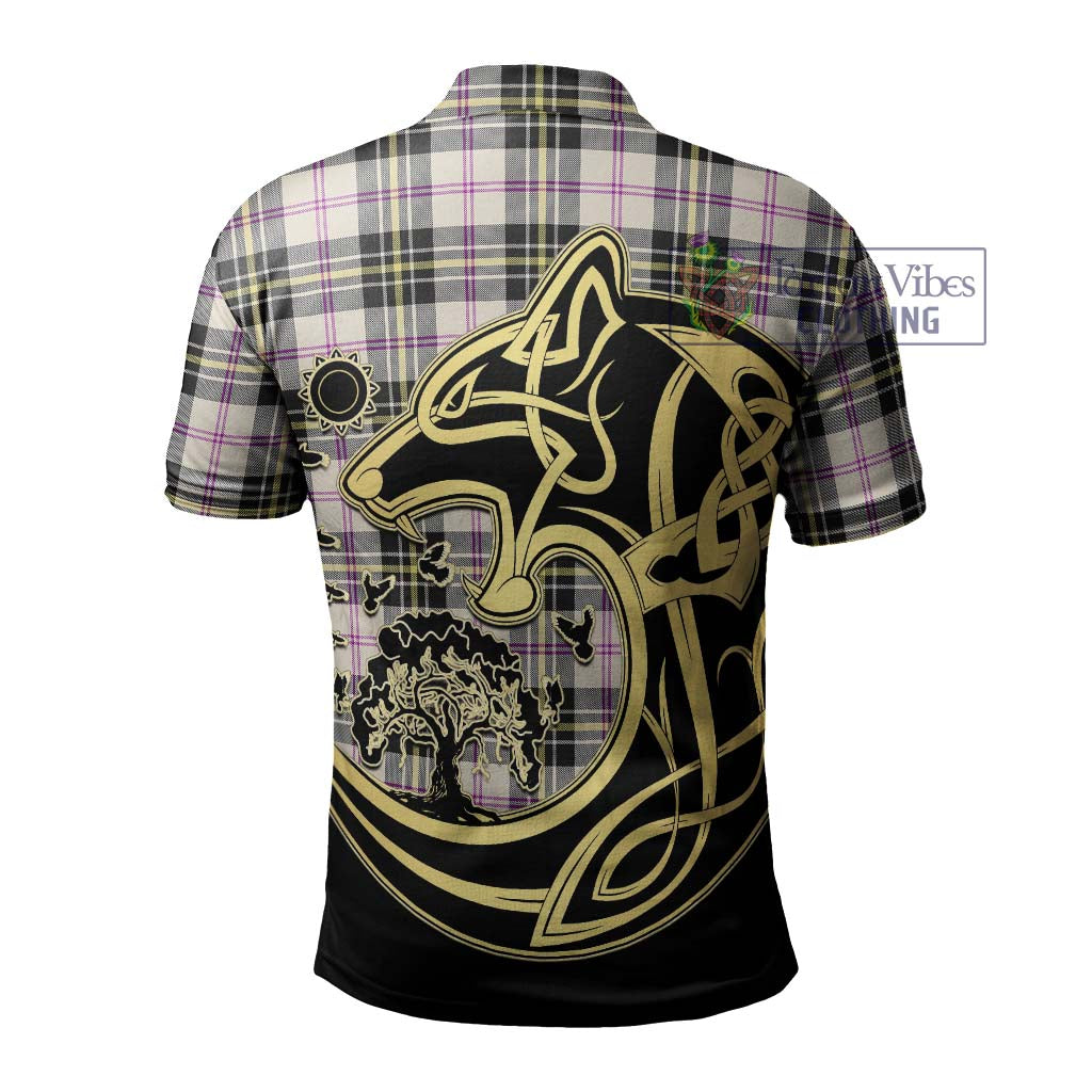 Tartan Vibes Clothing MacPherson Dress Ancient Tartan Polo Shirt with Family Crest Celtic Wolf Style