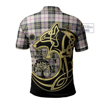 MacPherson Dress Ancient Tartan Polo Shirt with Family Crest Celtic Wolf Style