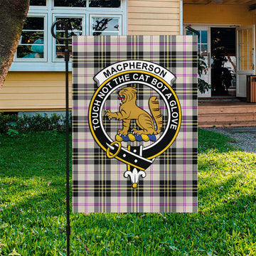 MacPherson Dress Ancient Tartan Flag with Family Crest