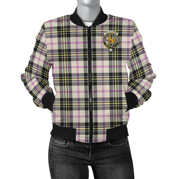 MacPherson Dress Ancient Tartan Bomber Jacket with Family Crest