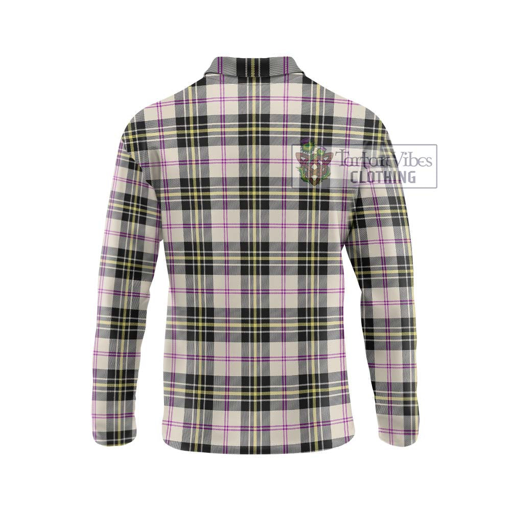 Tartan Vibes Clothing MacPherson Dress Ancient Tartan Long Sleeve Polo Shirt with Family Crest DNA In Me Style