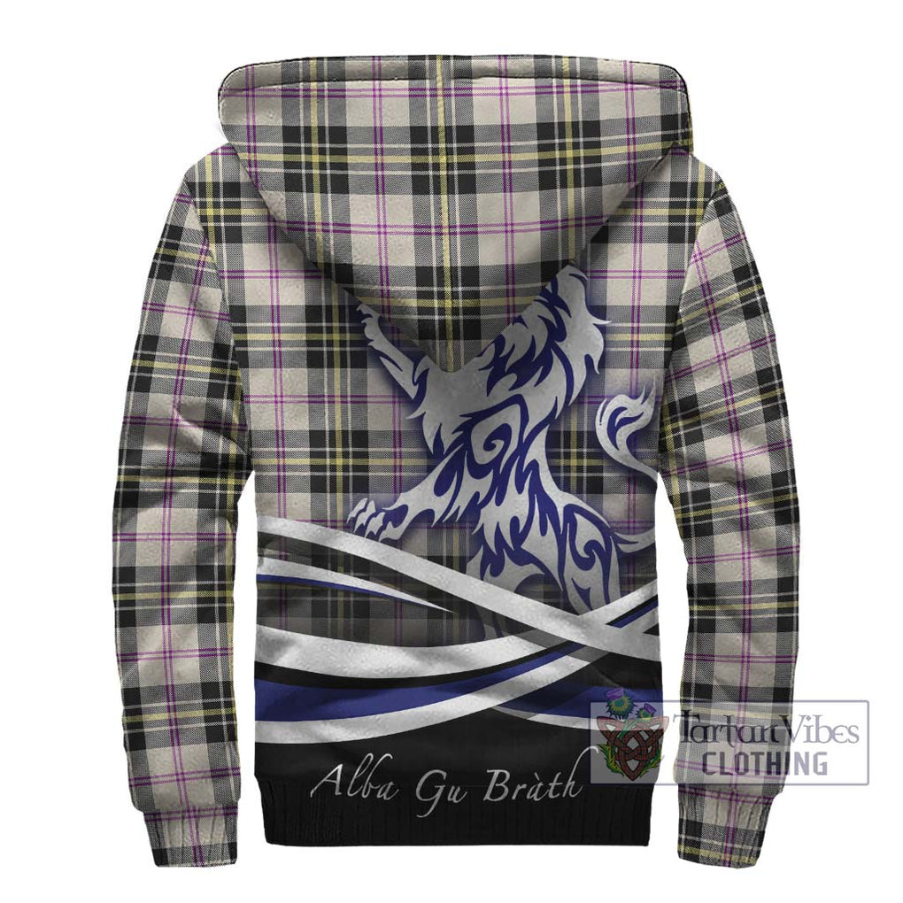 MacPherson Dress Ancient Tartan Sherpa Hoodie with Alba Gu Brath Regal Lion Emblem - Tartanvibesclothing Shop