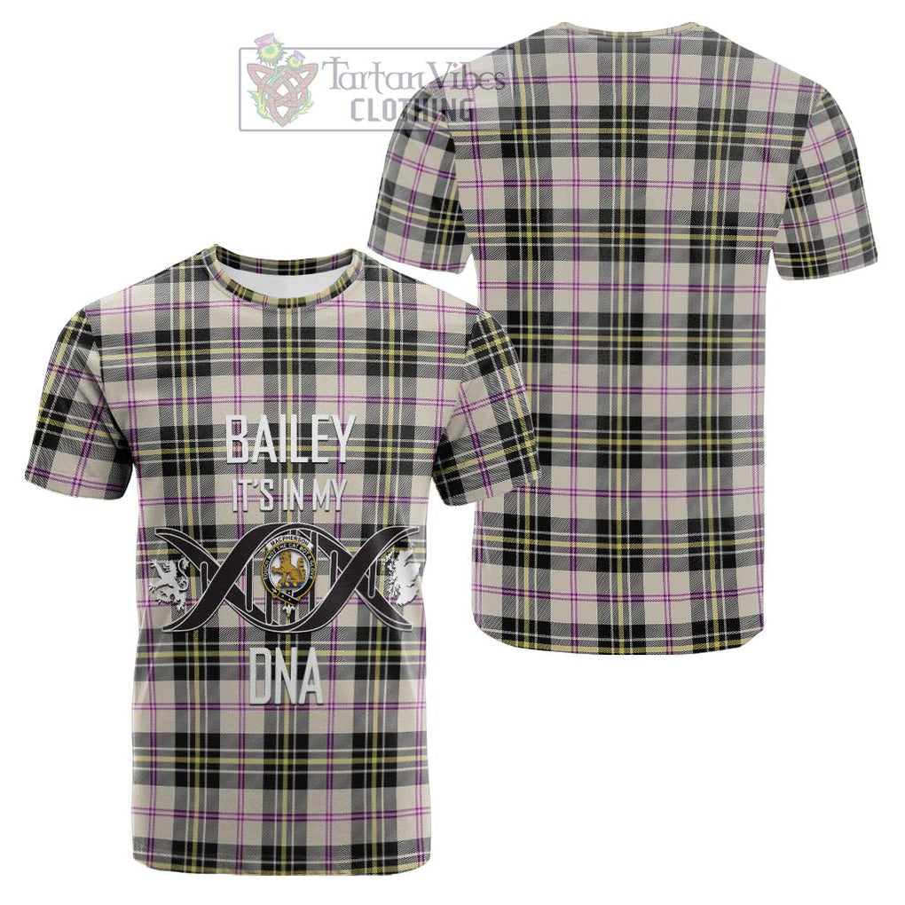 Tartan Vibes Clothing MacPherson Dress Ancient Tartan Cotton T-shirt with Family Crest DNA In Me Style