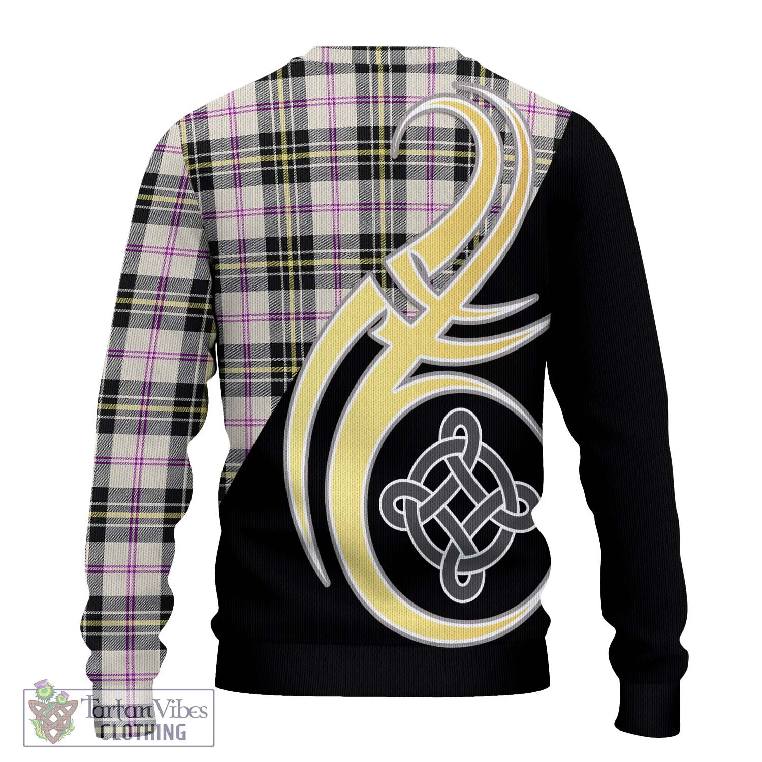 MacPherson Dress Ancient Tartan Knitted Sweater with Family Crest and Celtic Symbol Style - Tartan Vibes Clothing