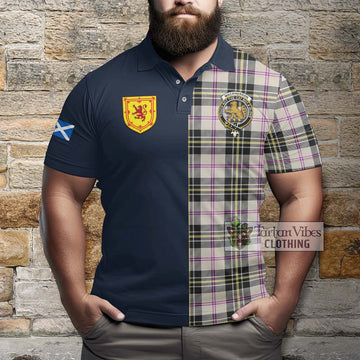 MacPherson Dress Ancient Tartan Polo Shirt Alba with Scottish Lion Royal Arm Half Style