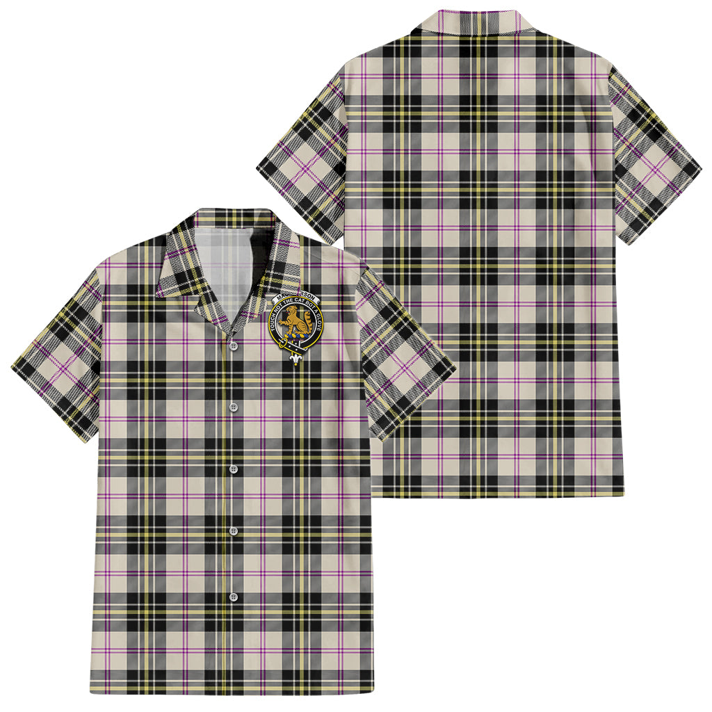 macpherson-dress-ancient-tartan-short-sleeve-button-down-shirt-with-family-crest